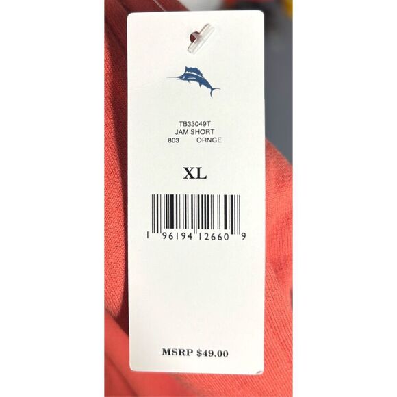 Tommy Bahama Cotton Woven Jam Shorts Men’s XL Orange Drawstring Sweat shorts - Picture 6 of 6